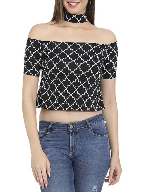 black cotton crop top - 14488377 - Very Small Image - 1