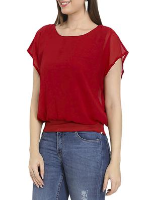raglan sleeved blouson top - 14488391 - Standard Image - 2