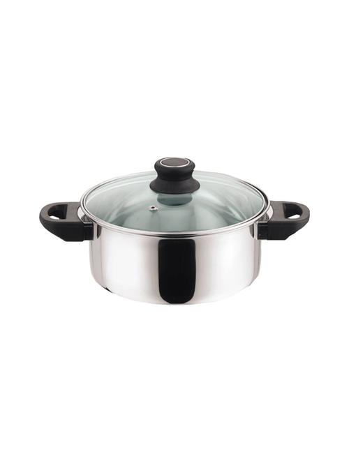 Stainless Steel Cook & Serve Casserole with Glass Lid Pot 2 L - 14488496 - Very Small Image - 1