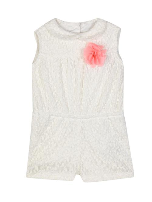 white polyester playsuits - 14488713 - Very Small Image - 1