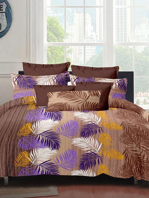 Cotton Printed Double Bedsheet with 2 Pillow Covers - 14488748 - Very Small Image - 1