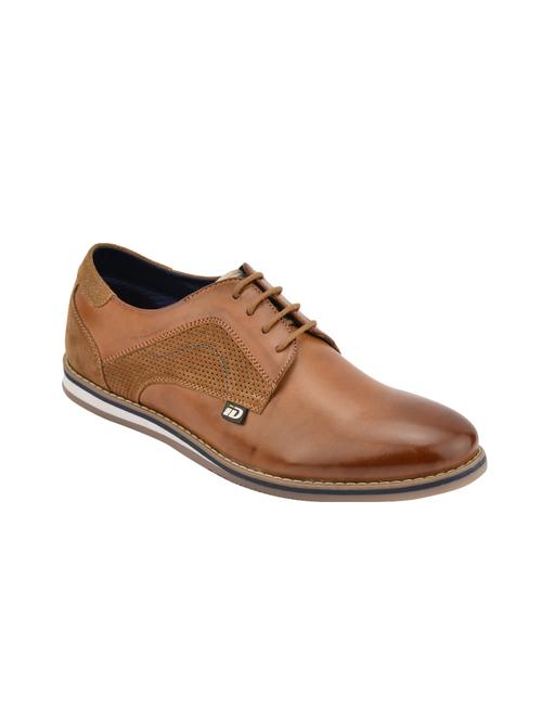 tan leather lace up shoes - 14489092 - Very Small Image - 1