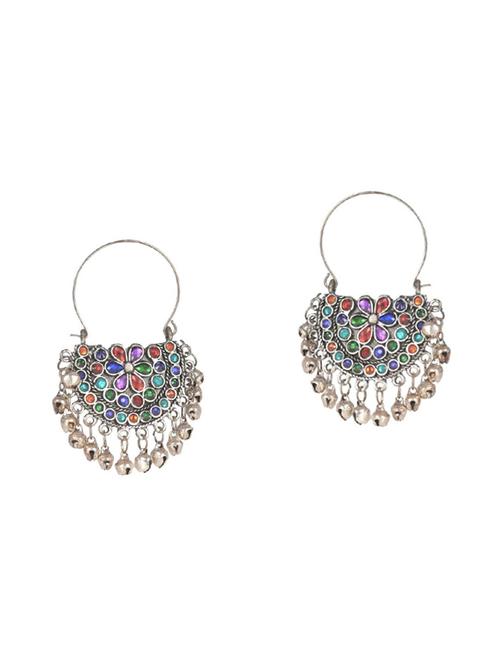 silver brass chandballi earring - 14489369 - Very Small Image - 1