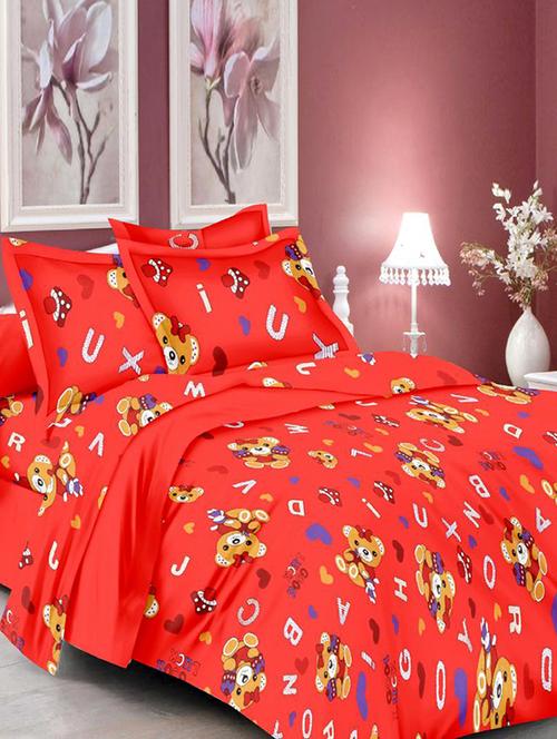 Pure Cotton Double Bedsheet With 2 Pillow Covers - 14489569 - Very Small Image - 1