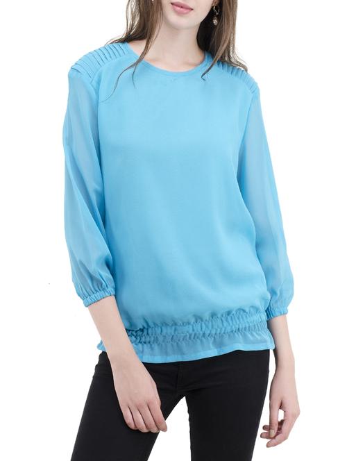 Light blue blouson top - 14489726 - Very Small Image - 1