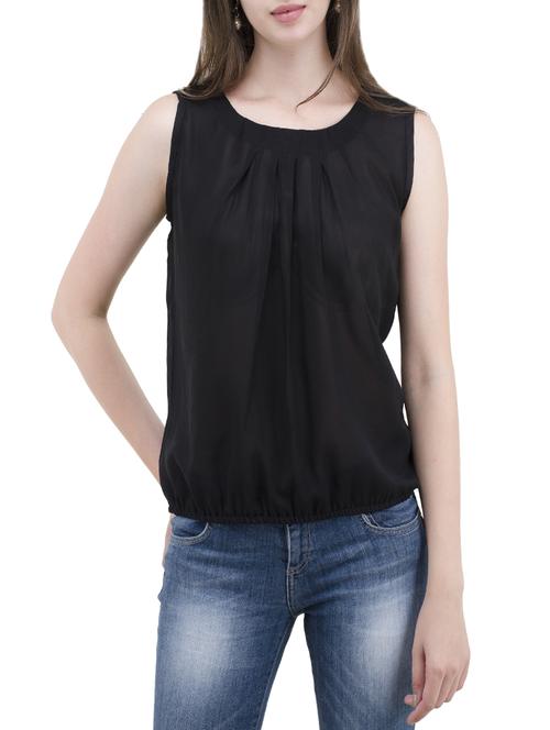 Black blouson top - 14489730 - Standard Image - 1
