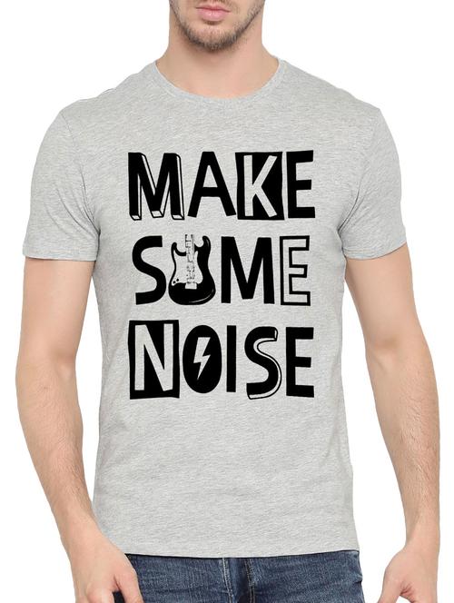 grey cotton front print tshirt - 14490456 - Very Small Image - 1