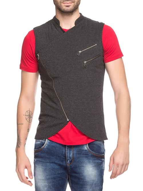 black cotton waist coat - 14490493 - Very Small Image - 1