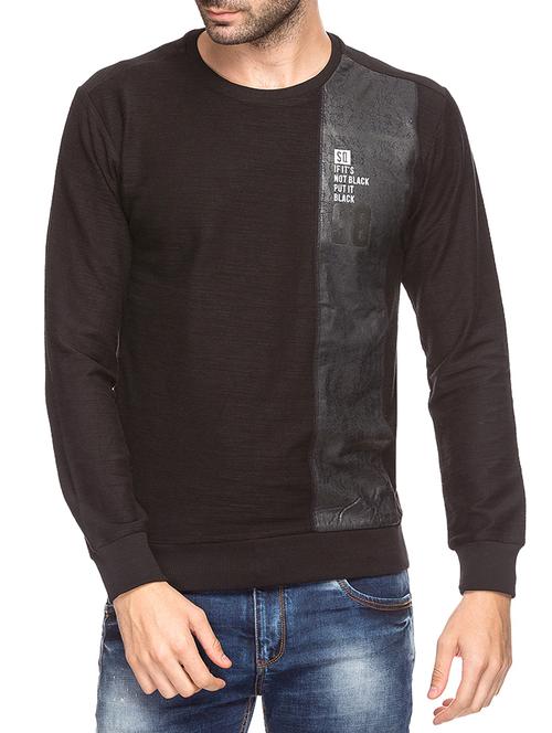 black fleece sweatshirt - 14490495 - Very Small Image - 1