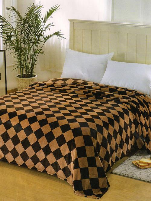 Check Print double bed ac blanket - 14490804 - Very Small Image - 1