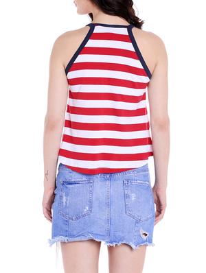 red striped crop top - 14490824 - Standard Image - 3