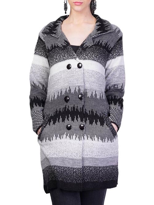 Grey acrylic pea coat - 14491478 - Very Small Image - 1