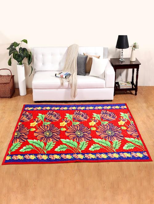 Multicoloured Polyester Large Printed Carpet - 14491615 - Very Small Image - 1