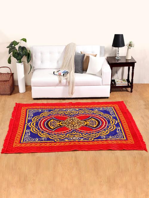 Red Printed Carpet By Welhouse India - 14491622 - Very Small Image - 1