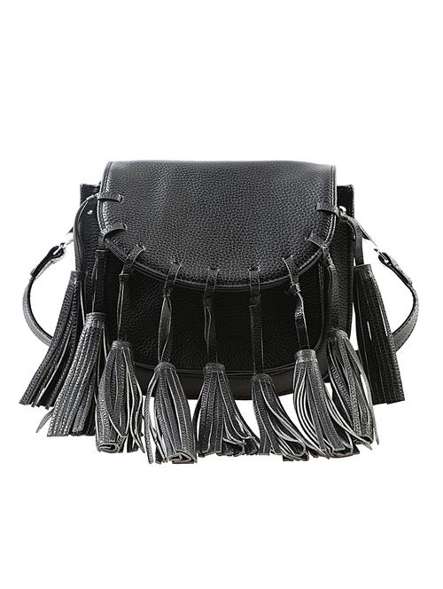 black leatherette regular sling bag - 14491643 - Very Small Image - 1