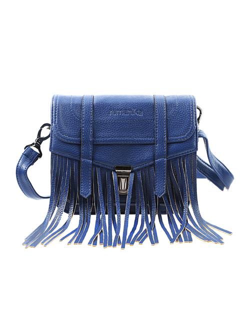 blue leatherette regular sling bag - 14491648 - Very Small Image - 1