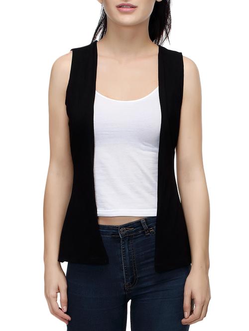 black cotton casual shrug - 14491700 - Very Small Image - 1
