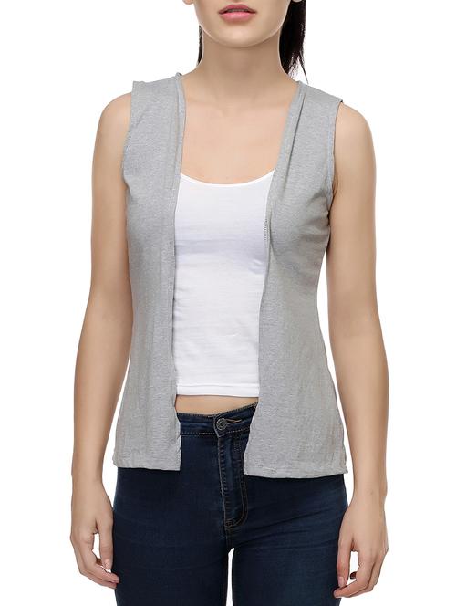 grey cotton casual shrug - 14491701 - Standard Image - 1