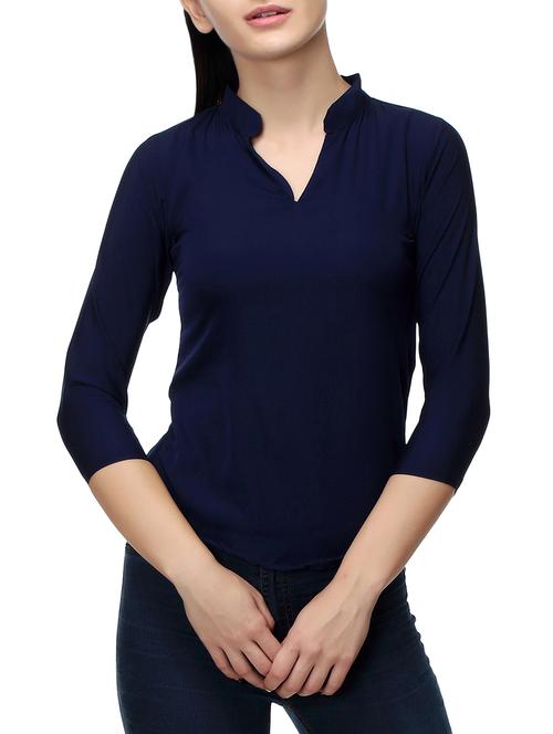 solid blue top - 14491704 - Standard Image - 1