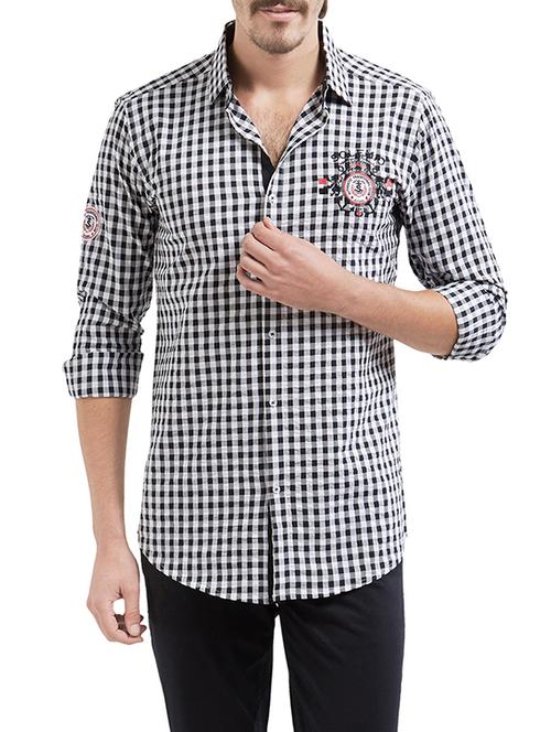 black cotton casual shirt - 14491870 - Very Small Image - 1