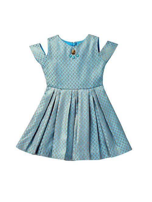 light blue silk blend frock - 14491936 - Standard Image - 1