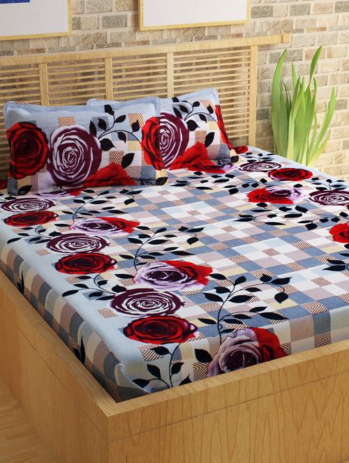 Double Bedsheet with Fleece Blanket - 14492083 - Very Small Image - 1