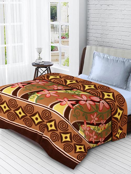 Fleece Floral Single Bed Blanket - 14492155 - Very Small Image - 1