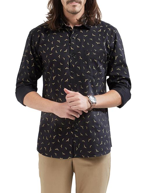 black cotton casual shirt - 14492244 - Very Small Image - 1