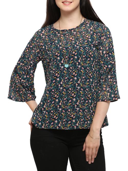 Ditsy print top - 14492290 - Very Small Image - 1