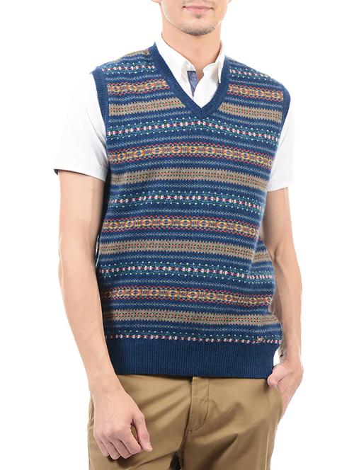 blue wool pullover - 14492550 - Very Small Image - 1
