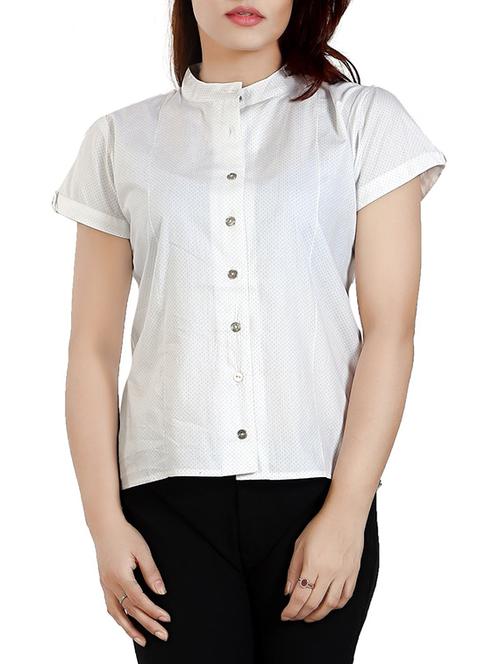 white cotton shirt - 14492652 - Very Small Image - 1