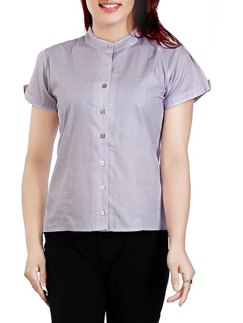 grey printed cotton shirt - 14492658 - Very Small Image - 1