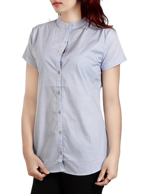grey printed cotton shirt - 14492664 - Very Small Image - 1