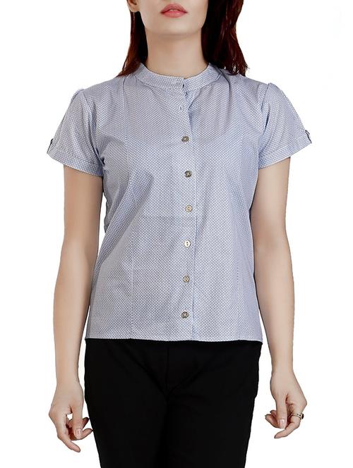 grey printed cotton shirt - 14492694 - Very Small Image - 1