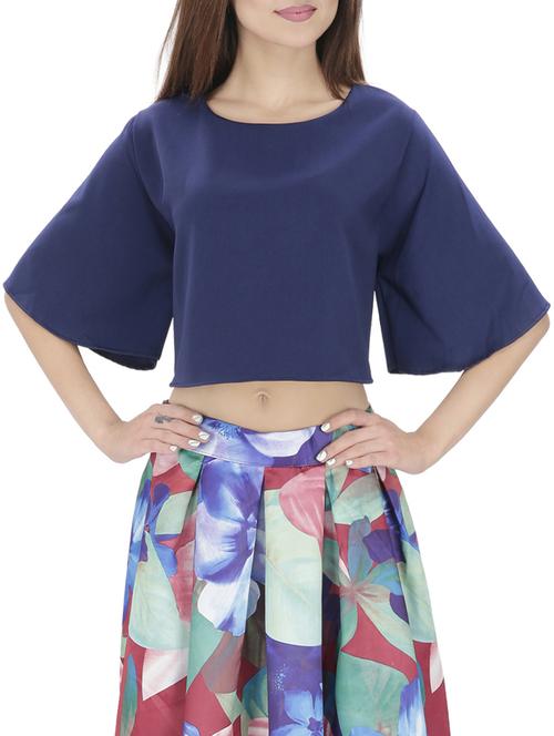 navy blue lycra top - 14493021 - Standard Image - 1