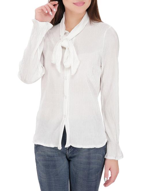 white lycra casual top - 14493025 - Standard Image - 1