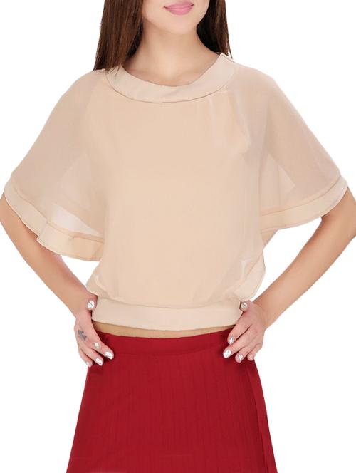 beige solid top - 14493050 - Very Small Image - 1