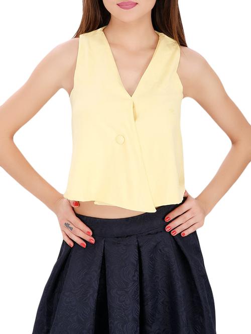 yellow crop top - 14493096 - Standard Image - 1