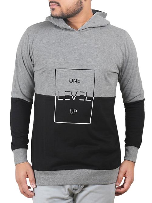 grey cotton colour block tshirt - 14493183 - Standard Image - 1