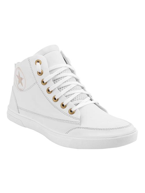 white leatherette sneaker - 14493669 - Standard Image - 1