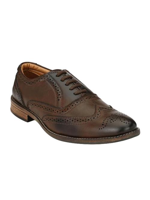 brown leatherette formal brouge - 14493700 - Very Small Image - 1