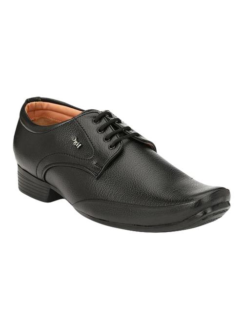 black leatherette formal derby - 14493701 - Very Small Image - 1