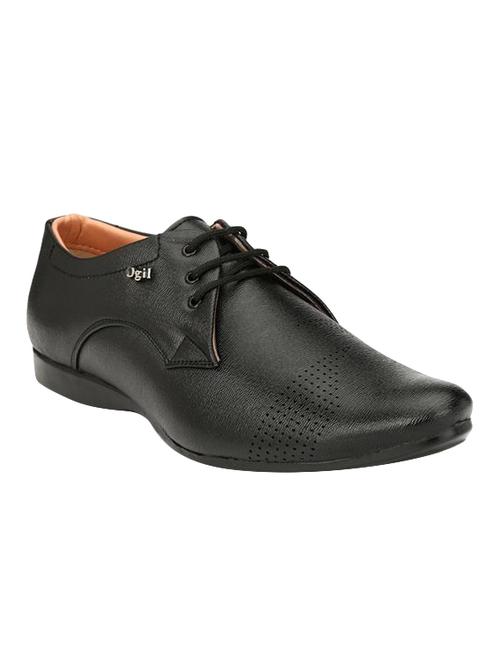 black leatherette formal derby - 14493702 - Very Small Image - 1