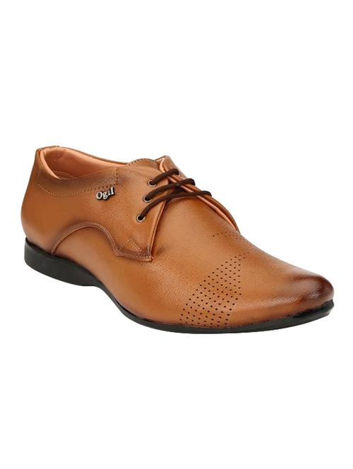 tan leatherette formal derby - 14493704 - Very Small Image - 1