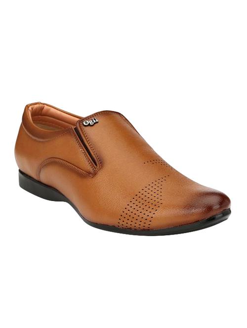 tan leatherette formal slip on - 14493715 - Very Small Image - 1
