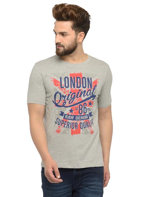 grey cotton t-shirt - 14494121 - Very Small Image - 1