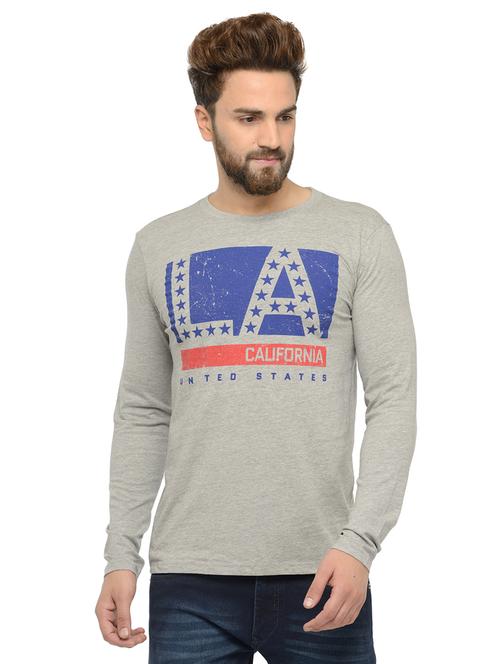 grey cotton t-shirt - 14494123 - Very Small Image - 1