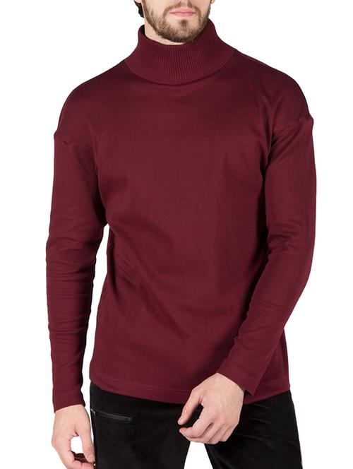 maroon cotton t-shirt - 14494239 - Very Small Image - 1