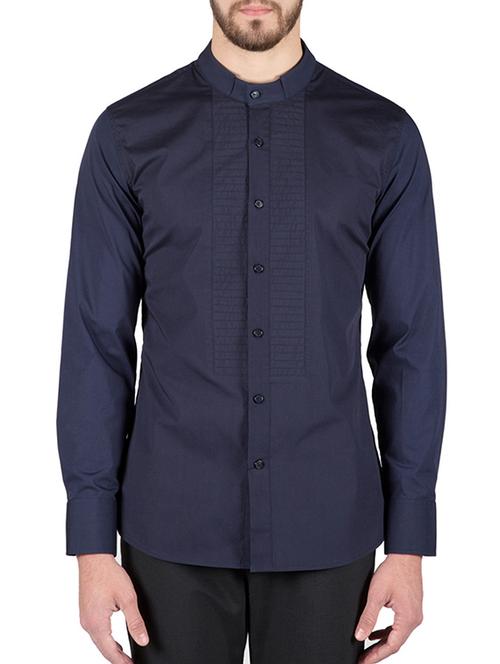 blue cotton casual shirt - 14494247 - Very Small Image - 1