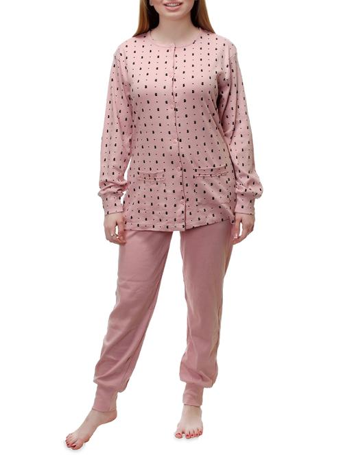 pink cotton nightwear set - 14494290 - Very Small Image - 1